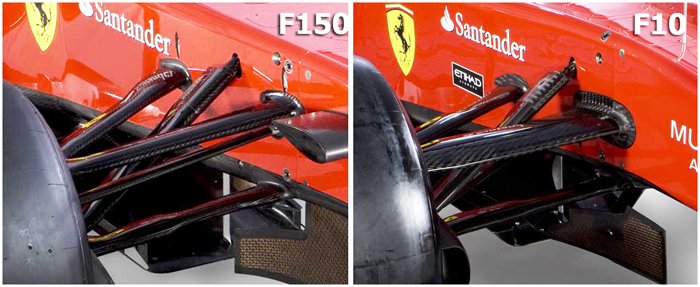 Another big change triggered by the higher nose is the front suspension new