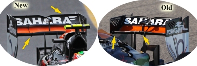 Force India VJM07 - Minor revisions on Rear wing in Australia